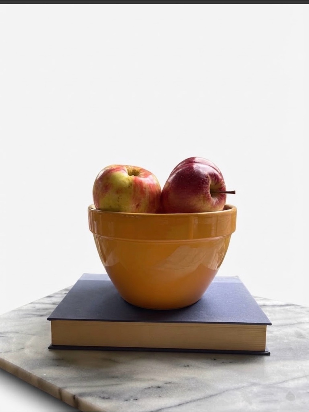 Crate&Barrel 7" x 4.5" Butterscotch Mixing Nesting Bowl Made in Portugal